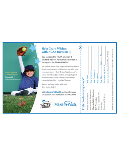 2019 NCAA Wish Kit - Donation Flyer