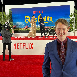 Nate on the red carpet at the Glass Onion movie premiere