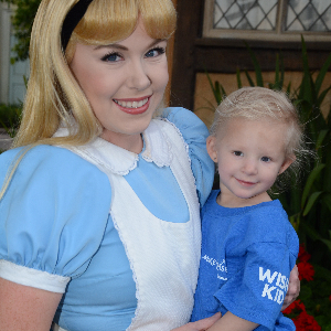 Mirabel visiting Alice from Alice in Wonderland at Disney World