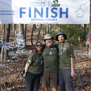 The Mountaineering Mycologists, Pizza, Bread Stick and Paparoni finish the 2023  Palmetto Trail Inaugural Mountains Passage Hike.