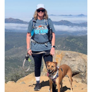 Laurie Hiking with Elsie